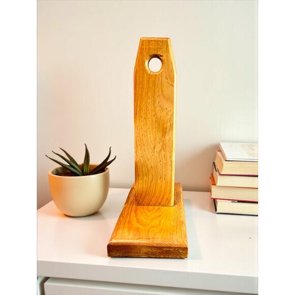 Rodolfo Padilla Drip Glaze Stoneware Mugs-Set of 4-Wood Stand-Mexico-Pottery-Red - Picture 11 of 11